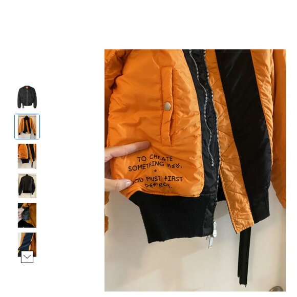 Unravel Project Ben Taverniti Bomber Jacket Size 36 - Picture 3 of 5